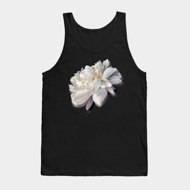 Gorgeous white peony Tank Top by CatCoconut-Art